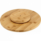 Bandeja Giratória de Madeira Multiuso
