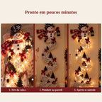 Boneco de Neve Encantado – Decoração de Parede Iluminada