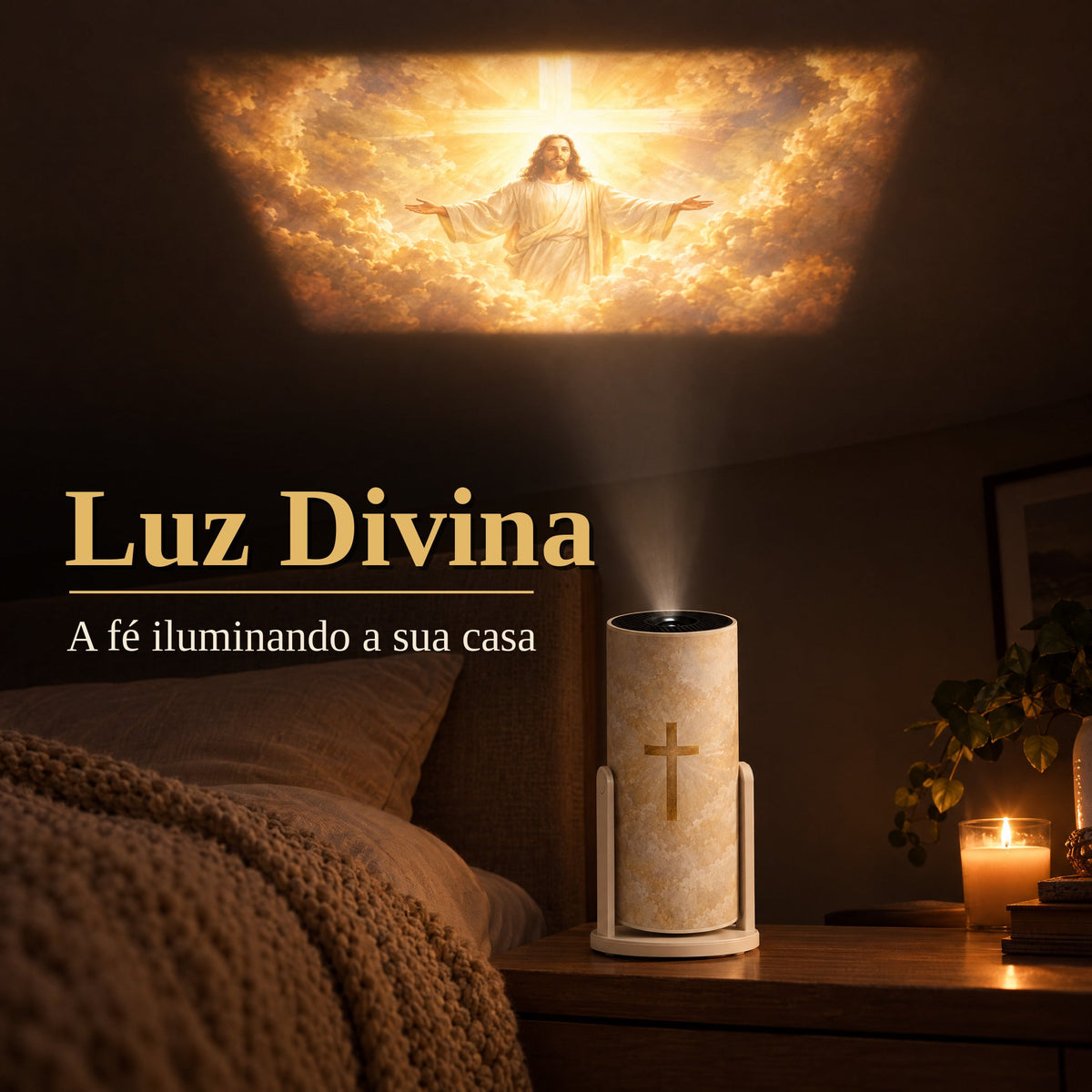 Projetor Luz Divina – A Fé Iluminando a Sua Casa