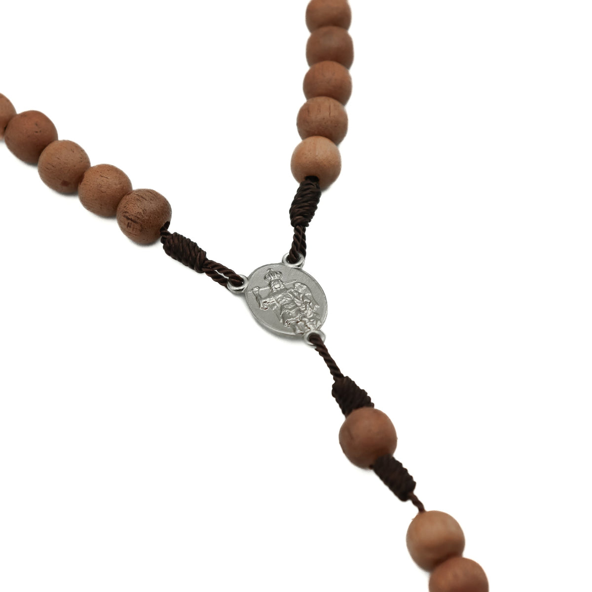 Terço São Miguel com reliquia da gruta de São Miguel madeira 8mm