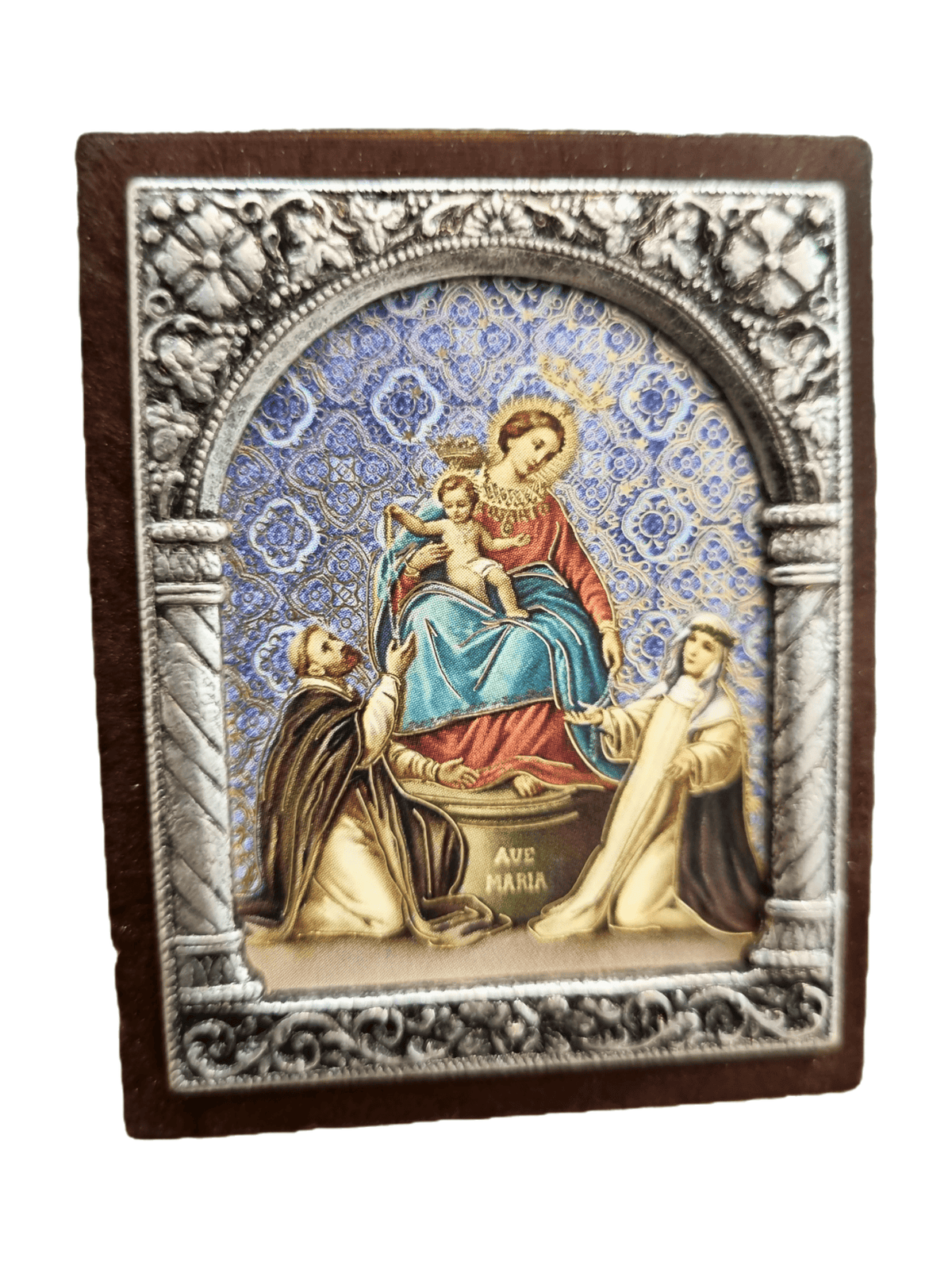 Adorno Italiano Nossa Senhora do Rosário 6 cm x 5 cm