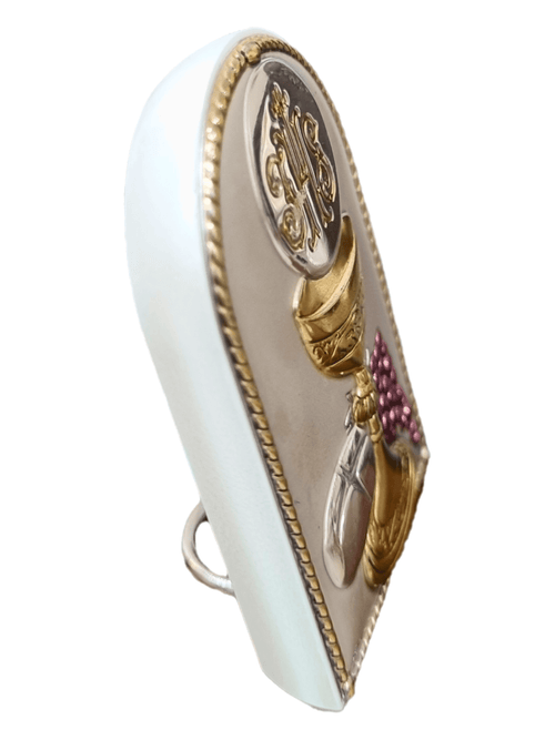 Adorno de Prata Italiano Eucaristia 5,5 cm x 4 cm
