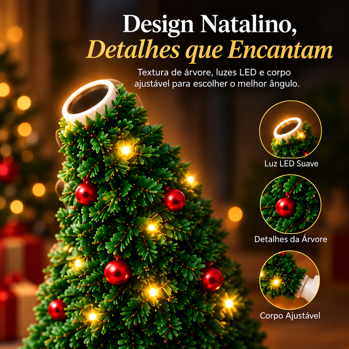 Brilho de Natal — Projetor Natalino que Encaixa na Tomada