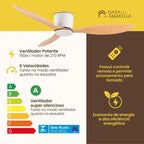 Ventilador de teto moderno com controle remoto - ZenithBreeze