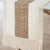 Caminho de Mesa Boho em Algodão Crochê Decoração Rústica e Moderna