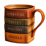 Caneca de Café 3D Design Livro em Resina Criativa Versátil e Resistente