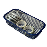 Cesta de Armazenamento de Mesa em Metal Organizador para Escritório e Casa