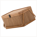 Cesta de Bambu Tecido para Armazenamento Frutas Verduras Ovos e Piqueniques