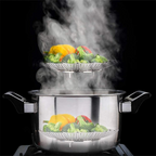 Cesto de Vapor Expansível de Aço Inoxidável