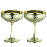 Conjunto 2 Copos Coupe Aço Inox Taças Coquetel Duráveis