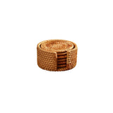 Conjunto de Descansos de Copo de Rattan Natural para Mesa e Cozinha