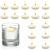 Discos de Velas Flutuantes Brancas para Decoração