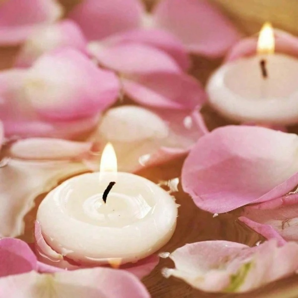 Discos de Velas Flutuantes Brancas para Decoração