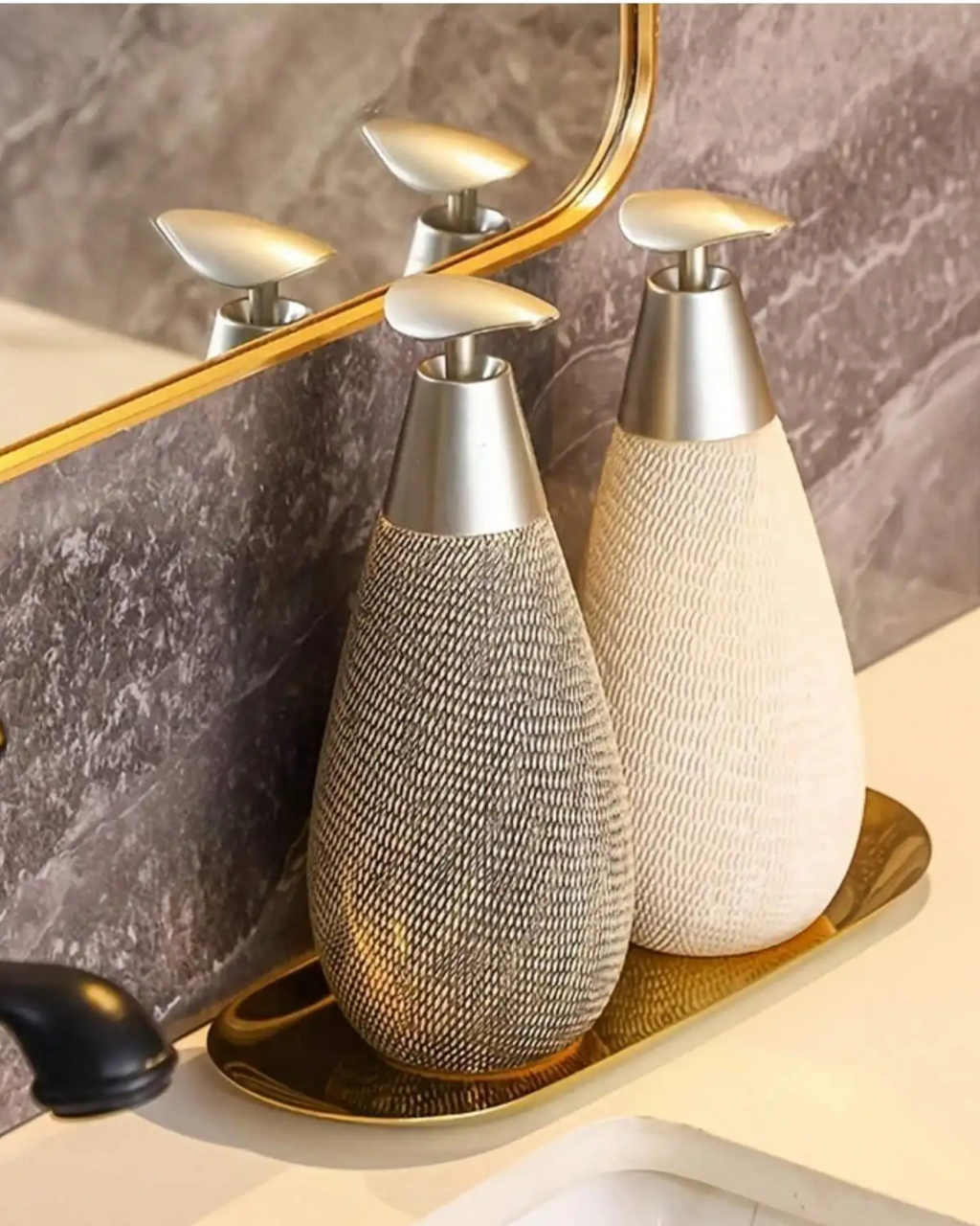 Dispenser de Sabonete em Cerâmica Estilo Retrô com Bomba Para Cozinha e Banheiro