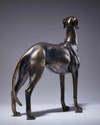 Estátua de Cachorro Galgo em Resina Decoração Elegante para Sala ou Escritório