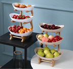 Fruteira de Mesa Moderna Com Pés de Madeira - Eco Design