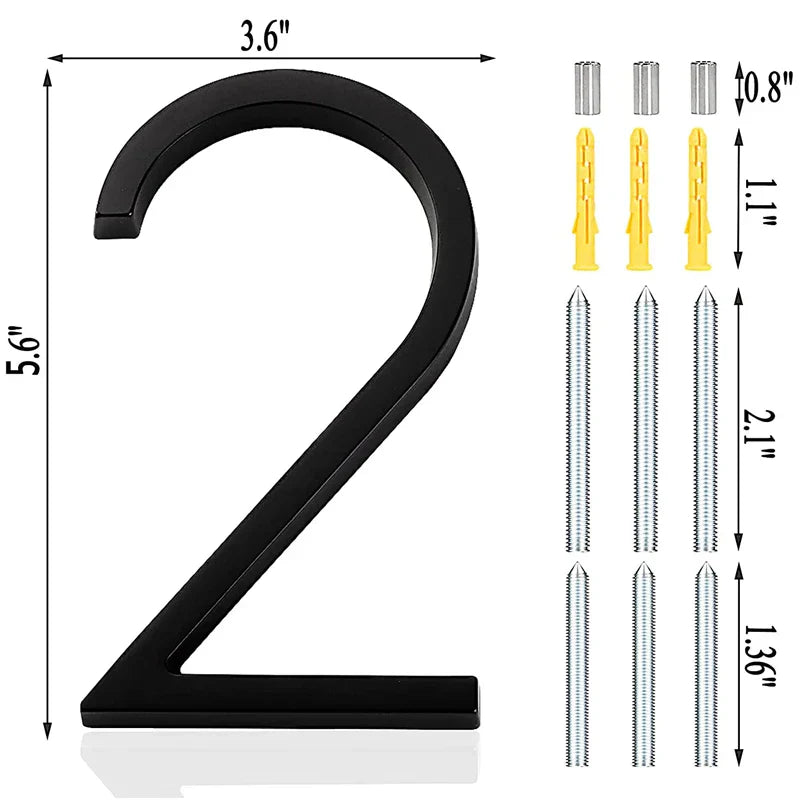 Números identificadores para residências grandes, efeito 3d - LuxuriousLabels