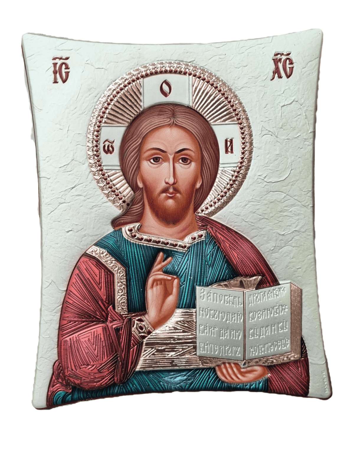 Ícone Grego Pantocrator Esmaltado