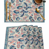 Jogo Americano Étnico Paisley Floral Decoração para Mesa de Jantar