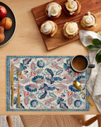 Jogo Americano Étnico Paisley Floral Decoração para Mesa de Jantar