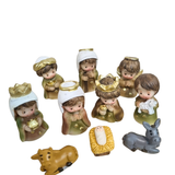Mini Presépio em Resina 10 peças 5 cm