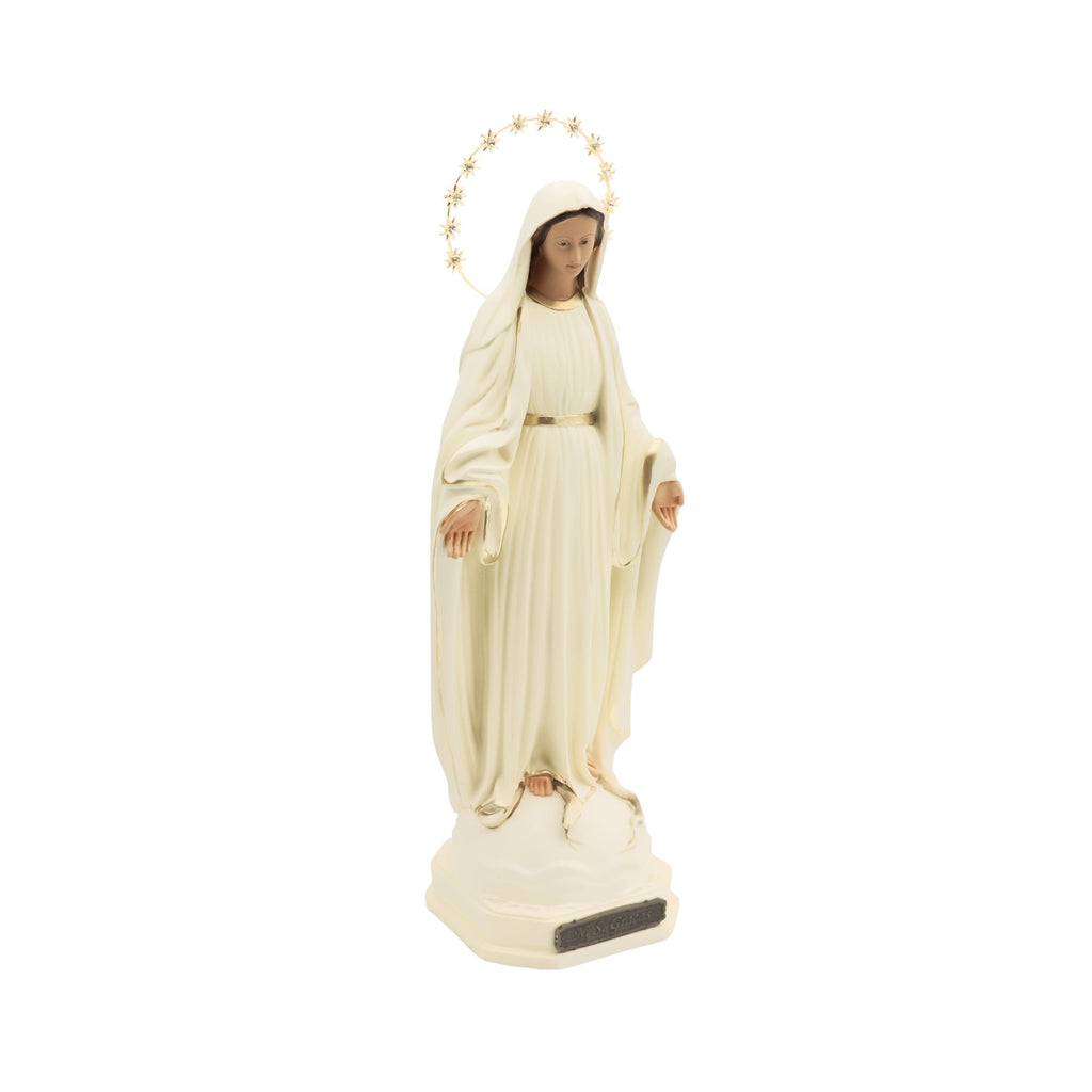 Imagem Nossa Senhora das Graças Francesa com auréola 30 cm marfim