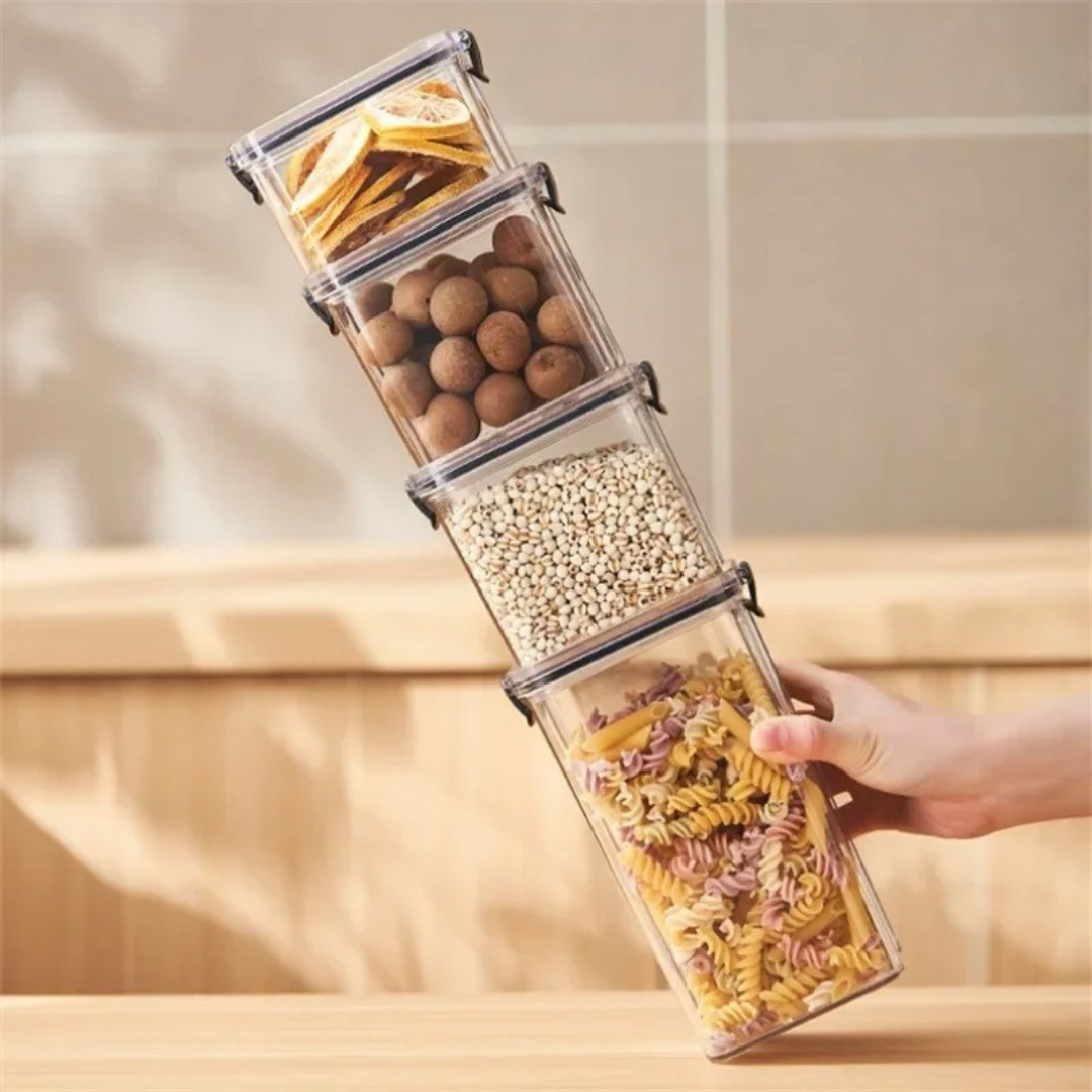 Pote de Armazenamento de Alimentos com Vedação à Prova de Umidade