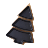 Prato de Sobremesa em Cerâmica Formato Árvore de Natal