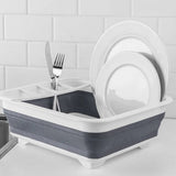 Rack Dobrável de Secagem para Louça em Silicone  Portátil e Prático