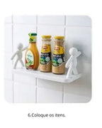 Rack de Armazenamento Sem Perfuração com Design de Personagem para Banheiro e Cozinha