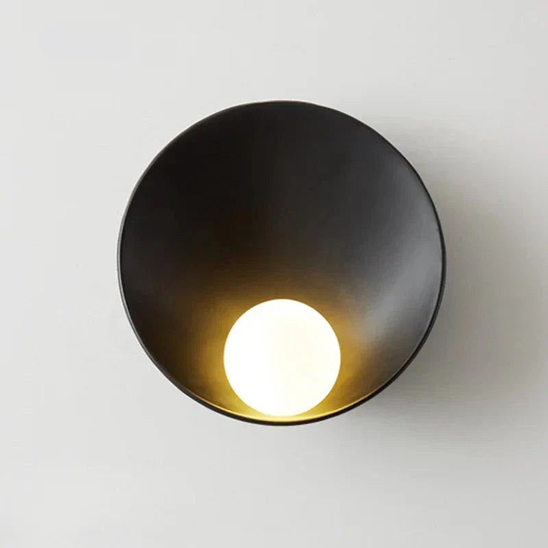 Luminária de Parede Estilo Chinês - Shell Branco, Preto ou Marrom