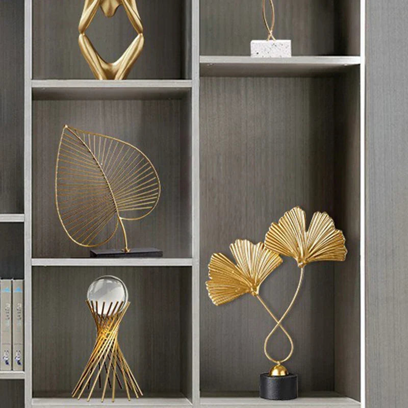 PROMO OUTLET - Escultura decorativa de Metal Premuim - Abstrata Elegância Natural