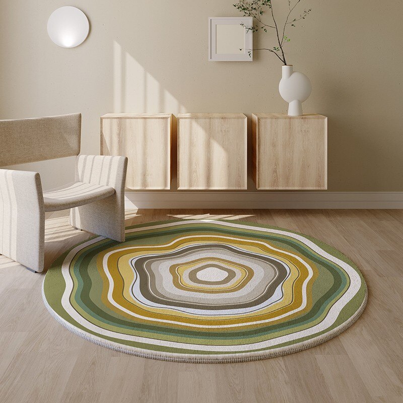 PROMO OUTLET - Tapete Decorativo Orgânico Moderno Redondo - Coleção America