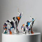 Kit de estatuetas modernas decorativas artesanais - Elefantes