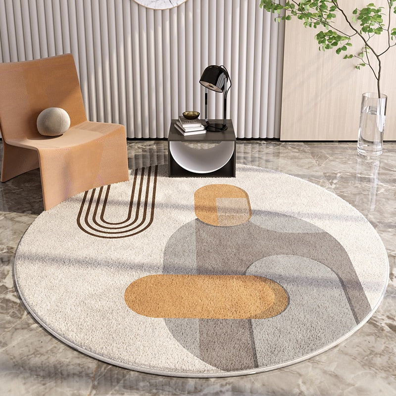 PROMO OUTLET - Tapete Decorativo Orgânico Moderno Redondo - Coleção America