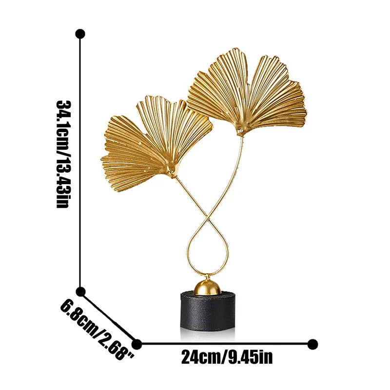 PROMO OUTLET - Escultura decorativa de Metal Premuim - Abstrata Elegância Natural