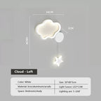 Luminária Infantil de Parede LED Cloud Star Moon