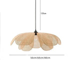 Luminária Pendente Estilo Japonês - Petal Willow Rattan