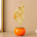 Escultura decorativa de Cerâmica Premuim - Coleção Folhas Serenas
