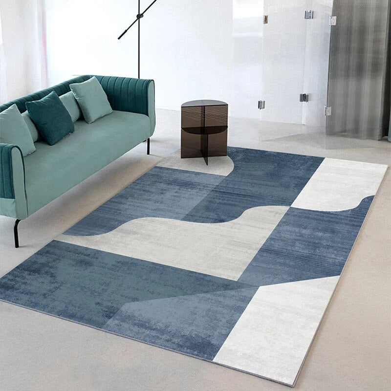 Tapete Retangular Decorativo - Coleção BlueGeometric