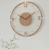 Relógio de Parede Decorativo Moderno de Madeira - WoodCraft Elite