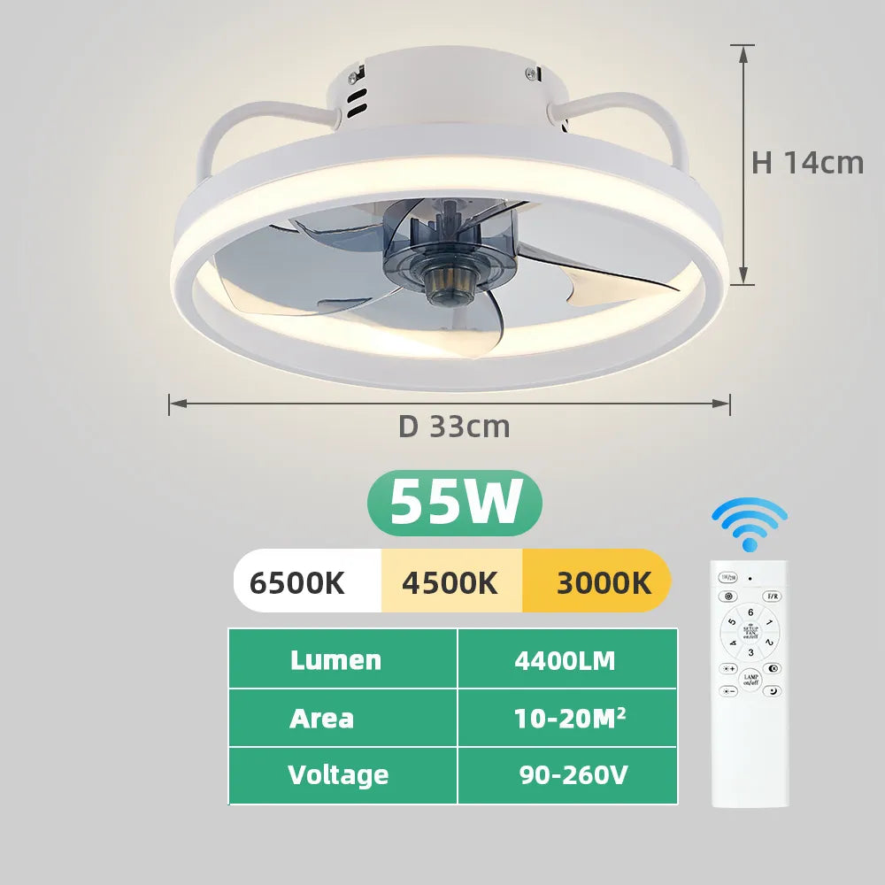 Ventilador de teto portatil com iluminação - Ventiluz Elegance