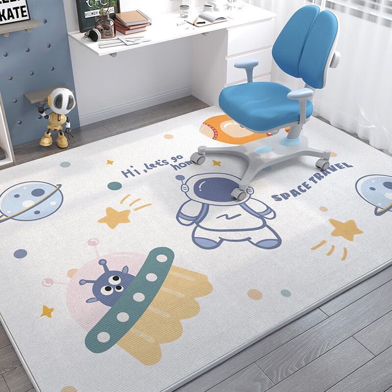 Tapete retangular infantil antiderrapante - Coleção Astronauta