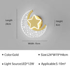 Luminária Infantil LED Estrela e Lua