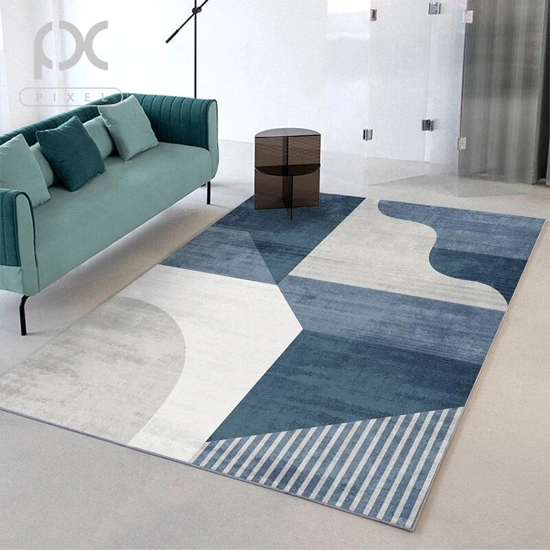 Tapete Retangular Decorativo - Coleção BlueGeometric