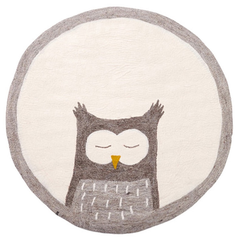 Tapete Decorativo Infantil Redondo - Coleção Fofura Animal