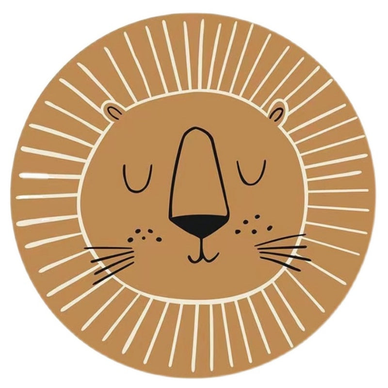Tapete Decorativo Infantil Redondo - Coleção Fofura Animal