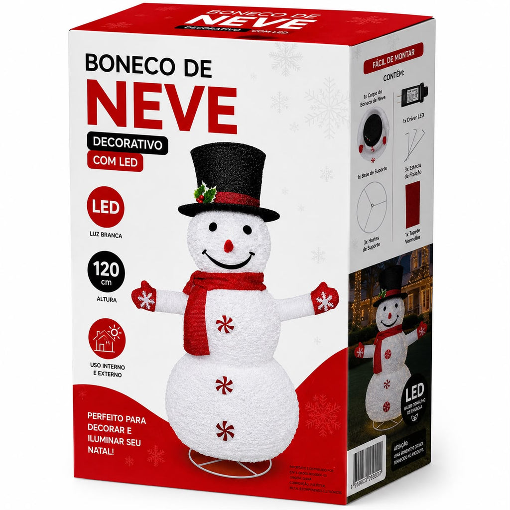 Boneco de Neve com Led - Montagem Rápida