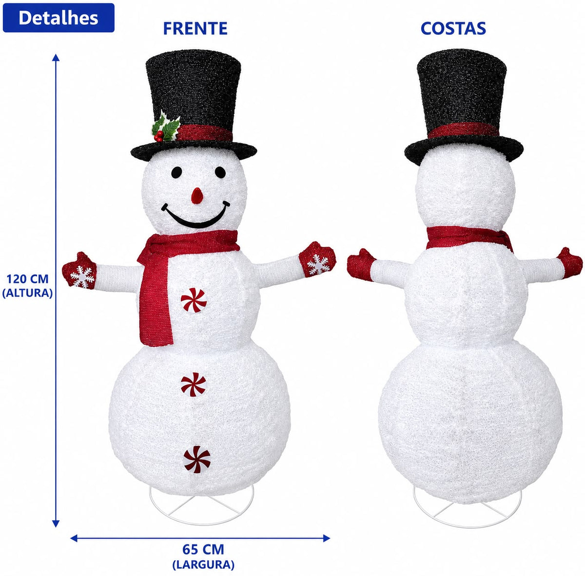 Boneco de Neve com Led - Montagem Rápida