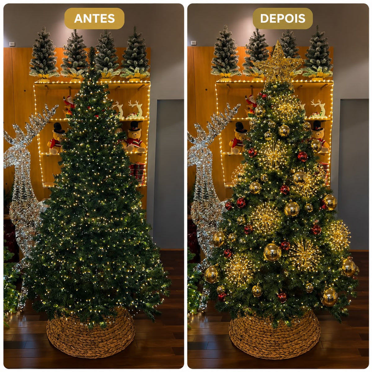 Esfera LED Decorativa Para Árvore de Natal 5 PEÇAS